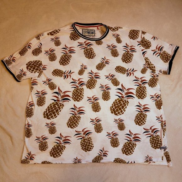Huntington Beach Club Pineapple Short Sleeved T-Shirt - Size 4X - Tropical Shirt - Picture 2 of 4